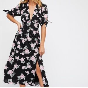 Floral Black Maxi Dress